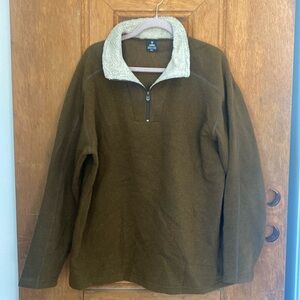 Kuhl Europa 1/4 zip pullover sweater olive green brow. XXL mens